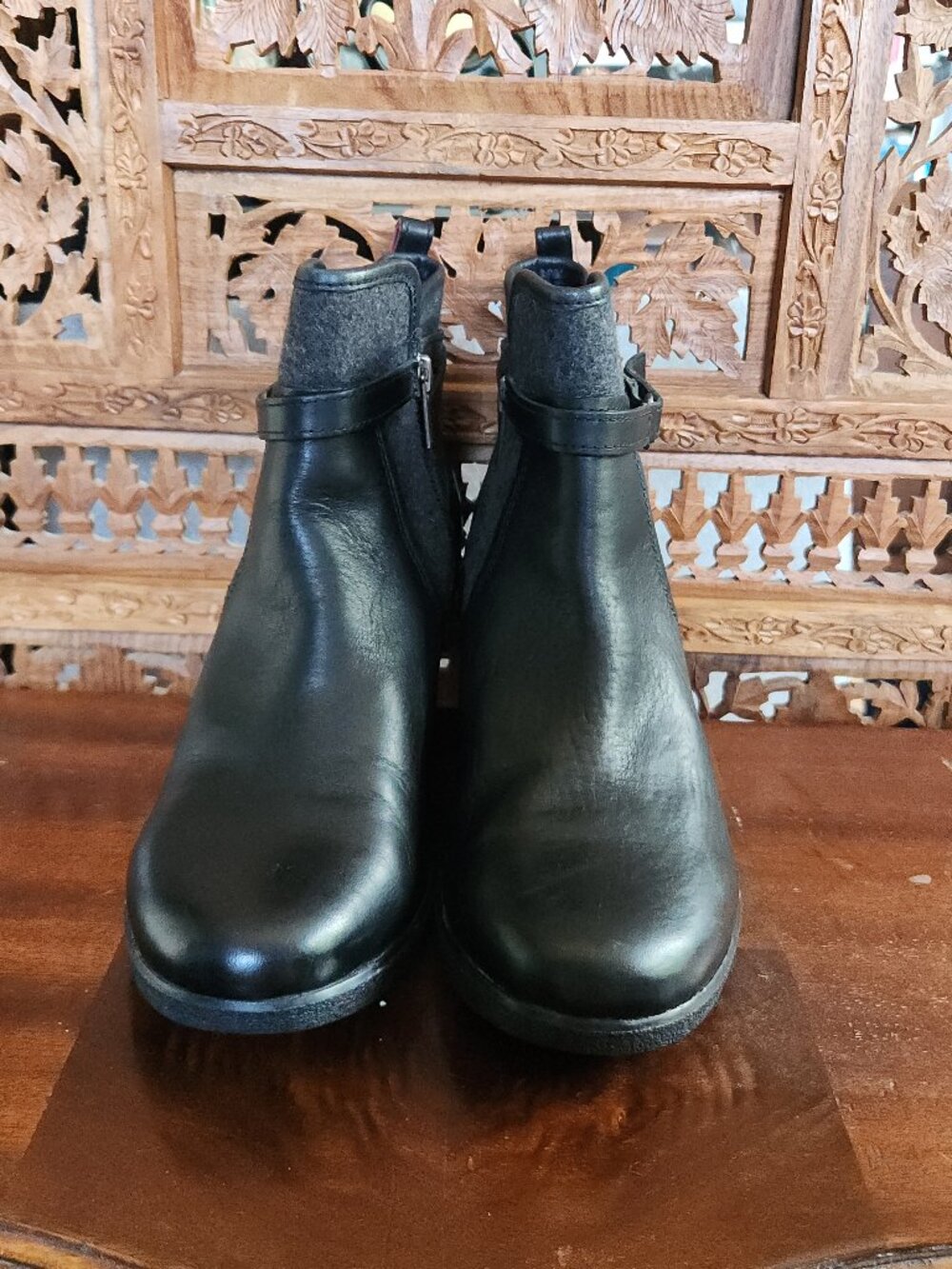 UGG Black Wedge Ankle Boots - Picture 2 of 12